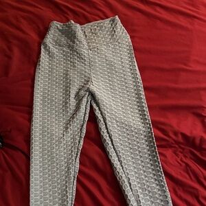 Gray Geometric Pattern Leggings